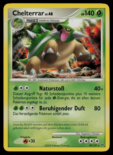 Torterra 39/127 Rare Platinum Pokemon Lightly Played
