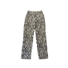 Zara Retro Maximalism Black  White Zebra Print High Waisted Straight Leg Jeans
