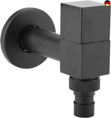 Wasserhahn Schwarz G1/2 Thread Mopp Pool Messing Quadrat Wandmontage Wäsche 