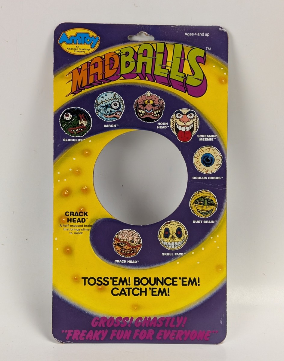 1986 Amtoy Madballs Empty Package Backer Card #1 | eBay