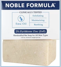 Noble Formula 2% Pyrithione Zinc (Znp) Emu Oil Bar Soap, Especially Formulated f