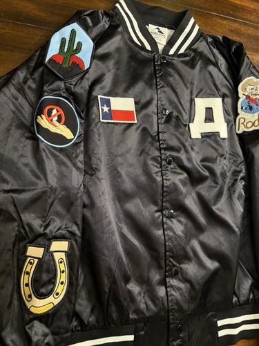 2015 Travis Scott Rodeo A-Team Bomber Flight Varsity schwarze Jacke Größe Large - Bild 3 von 9