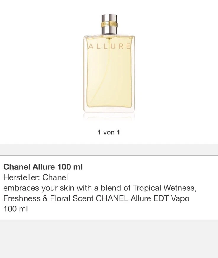 Chanel ALLURE 100 ml Spray