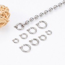 4PCS Stainless Steel Clasp Findings Connector SSF53 8/10/12/14mm