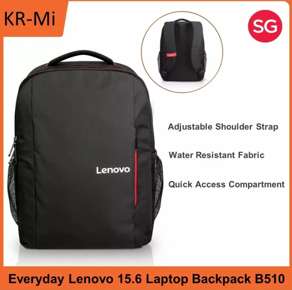 Lenovo GX40Q75214 15.6 inch Laptop Everyday Backpack - Black - Image 2 of 4