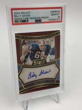 BILLY SHAW AUTO Card 2024 SELECT RARE/75 BUFFALO BILLS HOF grade PSA GEM MT 10