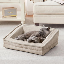Cat Couch for Pets, Washable Cat Beds for Indoor Cats, Super Soft Plush Supporti