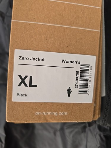 On Running Womens Zero Windbreaker Jacket Black Size XL 274.00759 - Picture 4 of 9