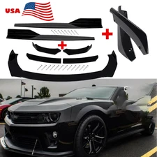 For Chevy Camaro Front Bumper Lip Chin Spoiler Body Kit Splitter Side Skirt