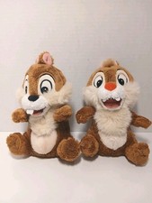 Disney World Parks Chip and Dale Plush Set of 2 Chipmunks Stuffed Animal Toy 7"