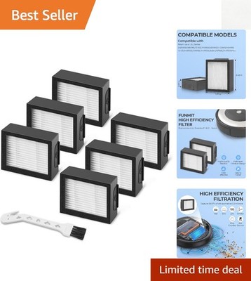 Ultimate 6-Pack Filter Replacement for Roomba E-Series + Cleaning Brush Included