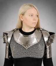 Women's Medieval Steel Armor Set: LARP Cosplay Costume with Chainmail