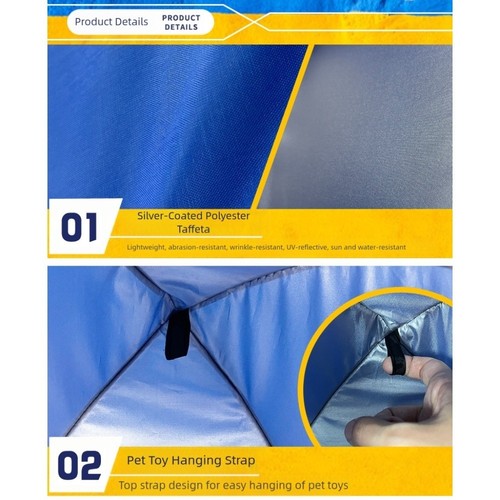 Portable Small Pet Tent UV Sun Shelter Up Design for Outdoor Activities - Picture 12 of 15