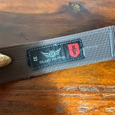 Blue Alpha Size 32 Tactical Belt Grey Webbing Adjustable Buckle