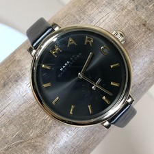 Marc by Marc Jacobs Women MJ1416 Dress Black Dial Leather Quartz 36mm Watch 7"