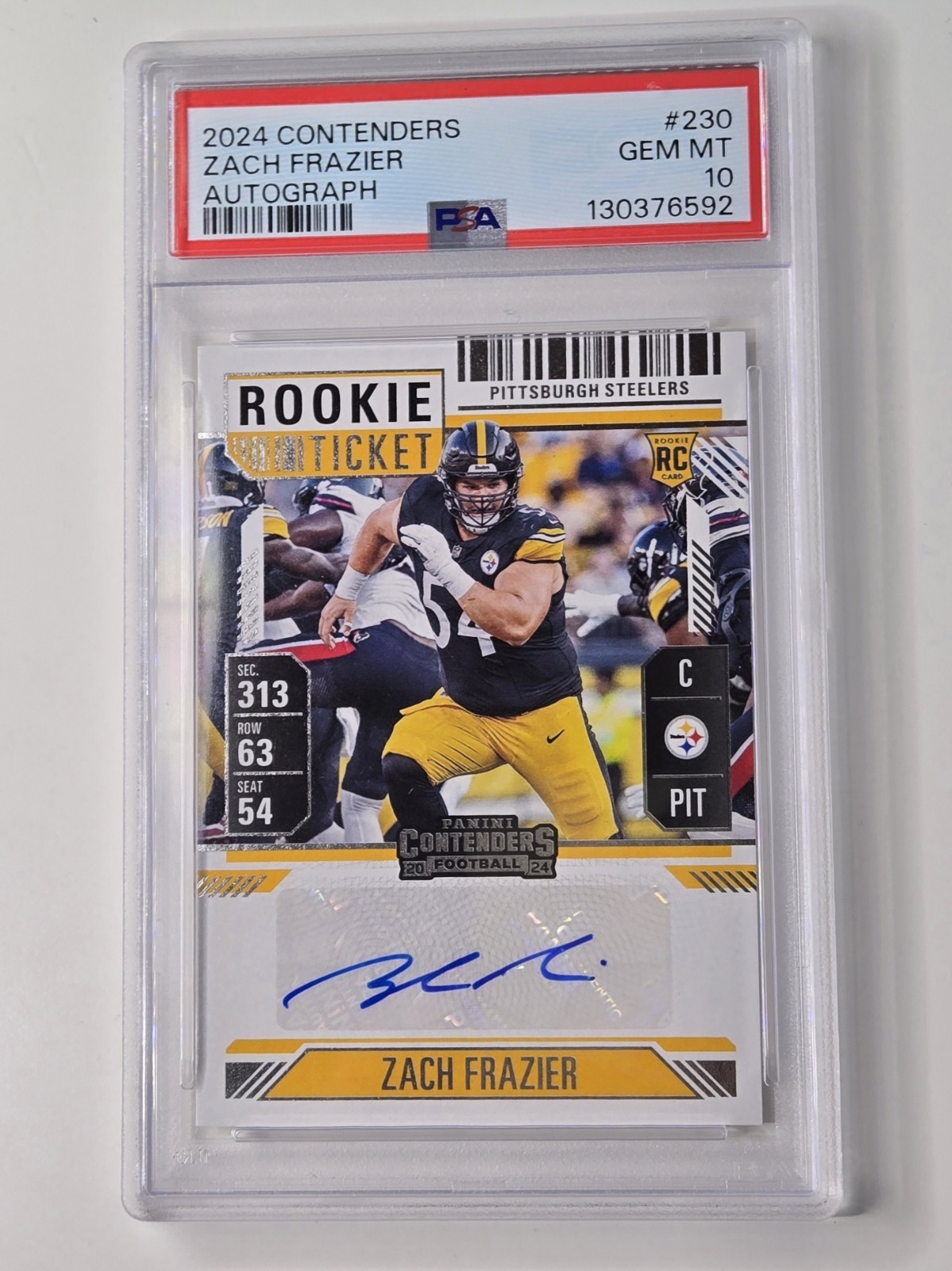 Zach Frazier Panini Contenders #230 Base