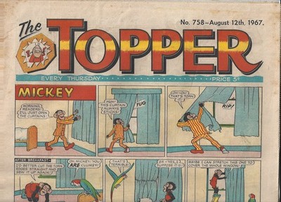 THE TOPPER COMIC + COA No 758  - 12 Aug  1967 VINTAGE & ORIGINAL PERFECT GIFT