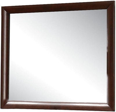 Espresso Ireland Rectangular Wooden Mirror - Elegant Home Decor Accent