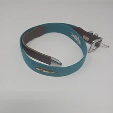 Blue "Snook" Embroidered Fishing Belt, No Maker's Mark  30"