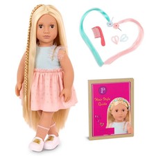 Our Generation Poppy 18" Hair Grow Doll with Hair Clips Styling