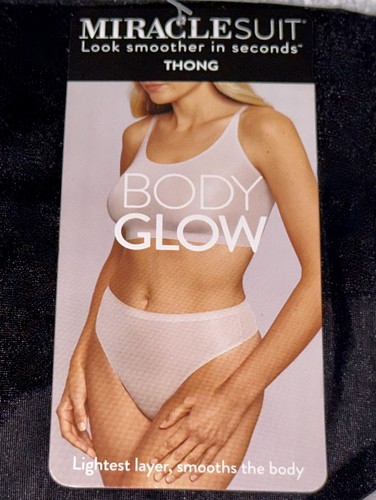 MIRACLESUIT Body Glow Deep Black Lt Control Waistline Thong Panty Womens S M XL - Bild 5 von 9