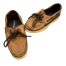 Sperry Top-Sider Boys Size 6 Brown Boat Shoes Lanyard Style Preppy Classic