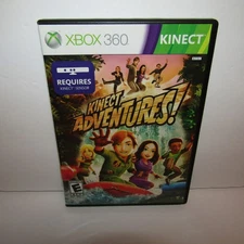 Kinect Adventures! Microsoft Xbox 360 Kinect Game with Manual Tested Black Case