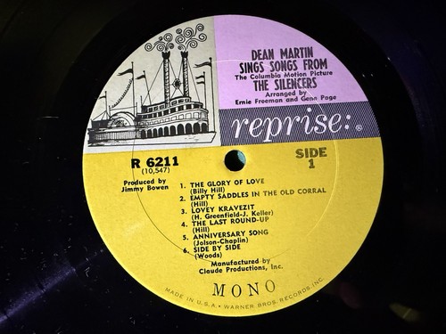 1966 DEAN MARTIN as Matt Helm THE SILENCERS Mono Original Soundtrack LP VG+ - Picture 3 of 6