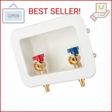 1 Pack Lidertik Washing Machine Outlet Box PEX-B with Center Drain, Inlet 1/2