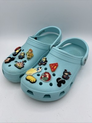 Crocs Classic Clog Light Blue M6/W8 Disney/Universal Jibbitz
