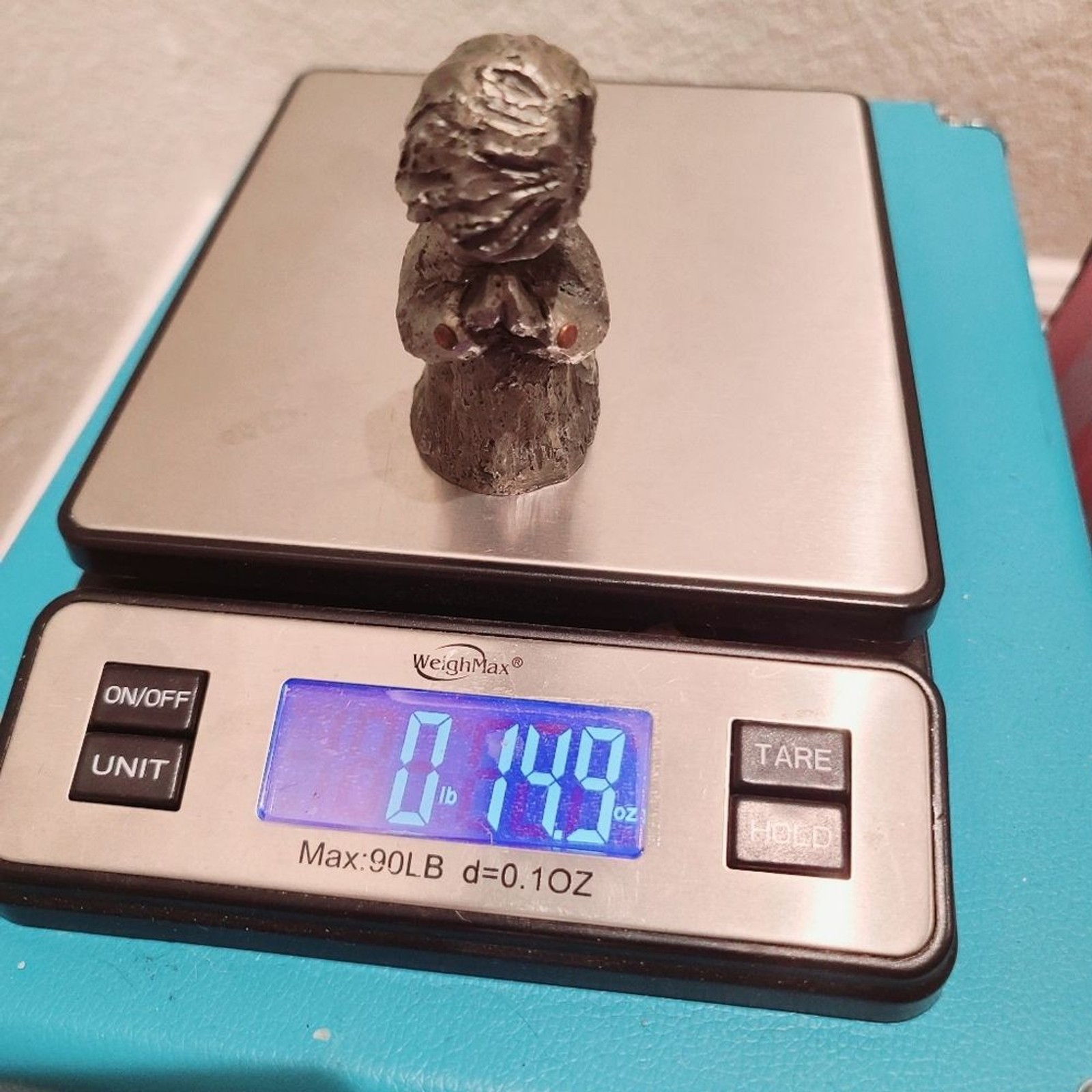 Vintage Walli Ortman HUDSON PEWTER Praying Girl Figurine Rare 3.5"