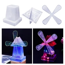 Rotary Windmill Mould Resin Epoxy Casting Ornament Craft Mold For Family Games