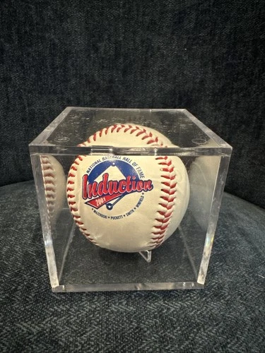 National Baseball Hall of Fame 2001 Induction Baseball - Puckett, Winfield CASE
