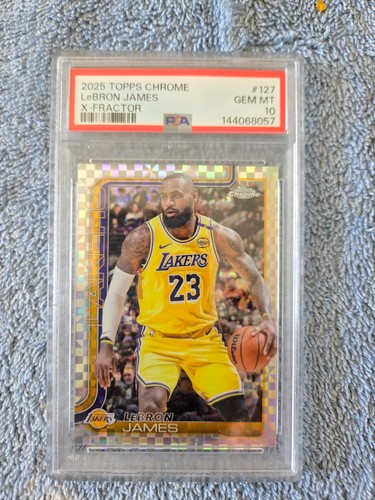 2025 TOPPS CHROME X-FRACTOR #127 LEBRON JAMES PSA 10 - INVEST NOW!!!