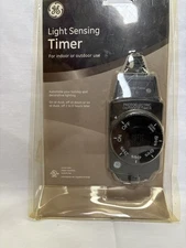 GE Light Sensing Timer, Plug-in, Indoor/Outdoor, Weather Resistant, Dusk 2 Dawn