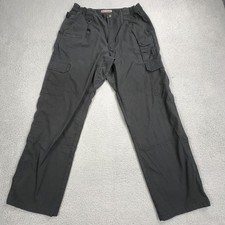 5.11 Tactical Pants Mens 34x30 Black Ripstop Cargo Elastic Waist D-Ring Utility
