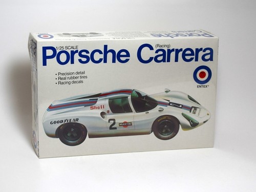 Entex 9119 1/25 Scale 1970s Porsche Carrera Race Car Plastic Model Kit