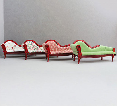 1/12 Scale Doll House Miniatures Vintage Furniture Chaise Longue Modern