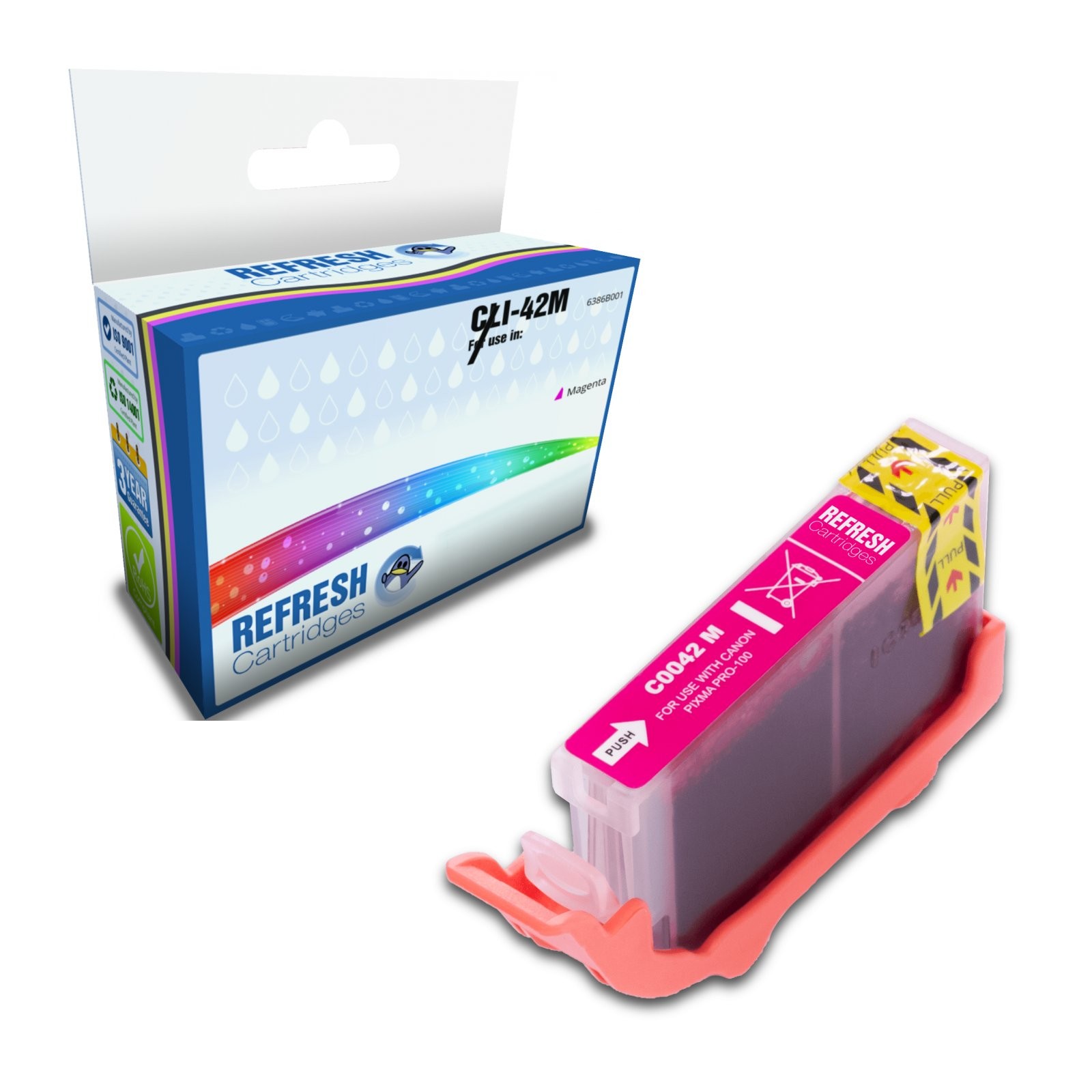 Refresh Cartridges Magenta CLI-42M Ink Compatible With Canon Printers