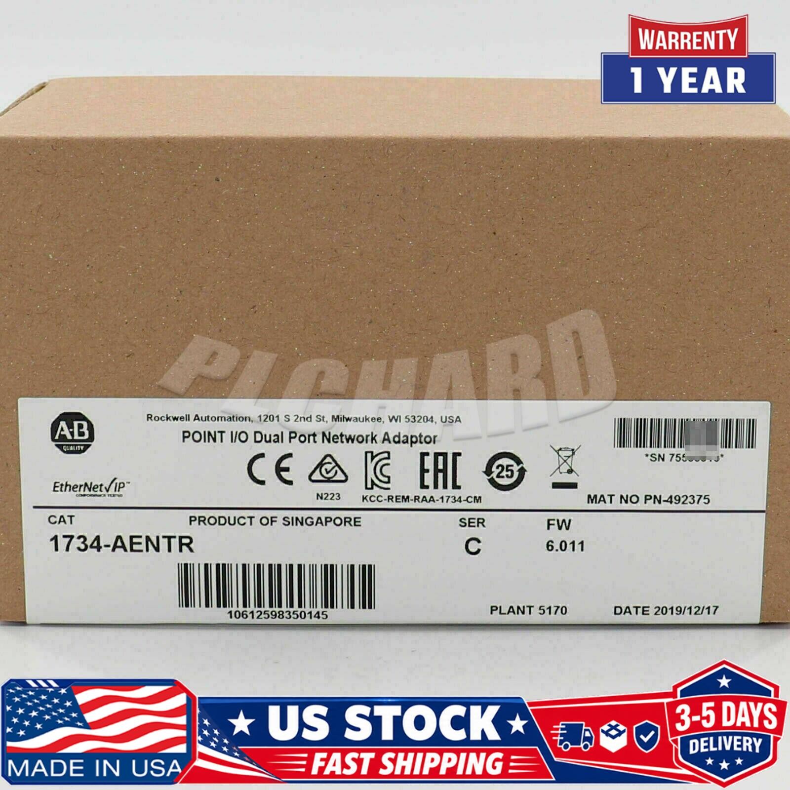 Factory Sealed AB 1734-AENTR /C Point I/O Dual Port Adaptor Module 1734AENTR