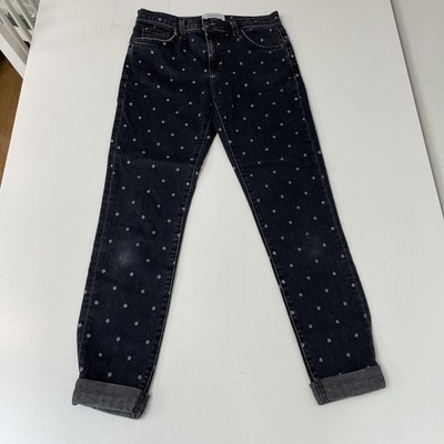 Current/Elliott Women's Jeans W26 Black Polka Dot Slim Turned Up Ankle VGC