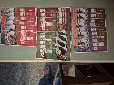 1972 Sunoco Football Stamps- Unopened Lot of 20  Dolphins, Eagles, Cowboys, Jets