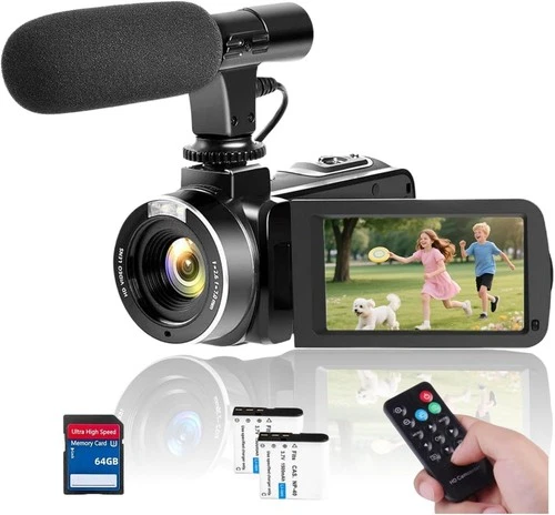 4K Ultra HD Digital Video Camcorder 80MP 18X Zoom Night Vision - Open Box Unused