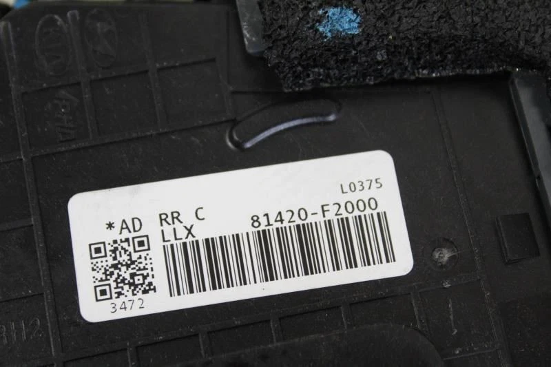 Hyundai Elantra 2017 2018 2019 2020 cerradura puerta trasera derecha cierre actuador pestillo Foto 3 de 4