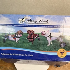 Walkin' Wheels Walkin' Pets Small Frame Blue Dog Adjustable Rear Wheelchair