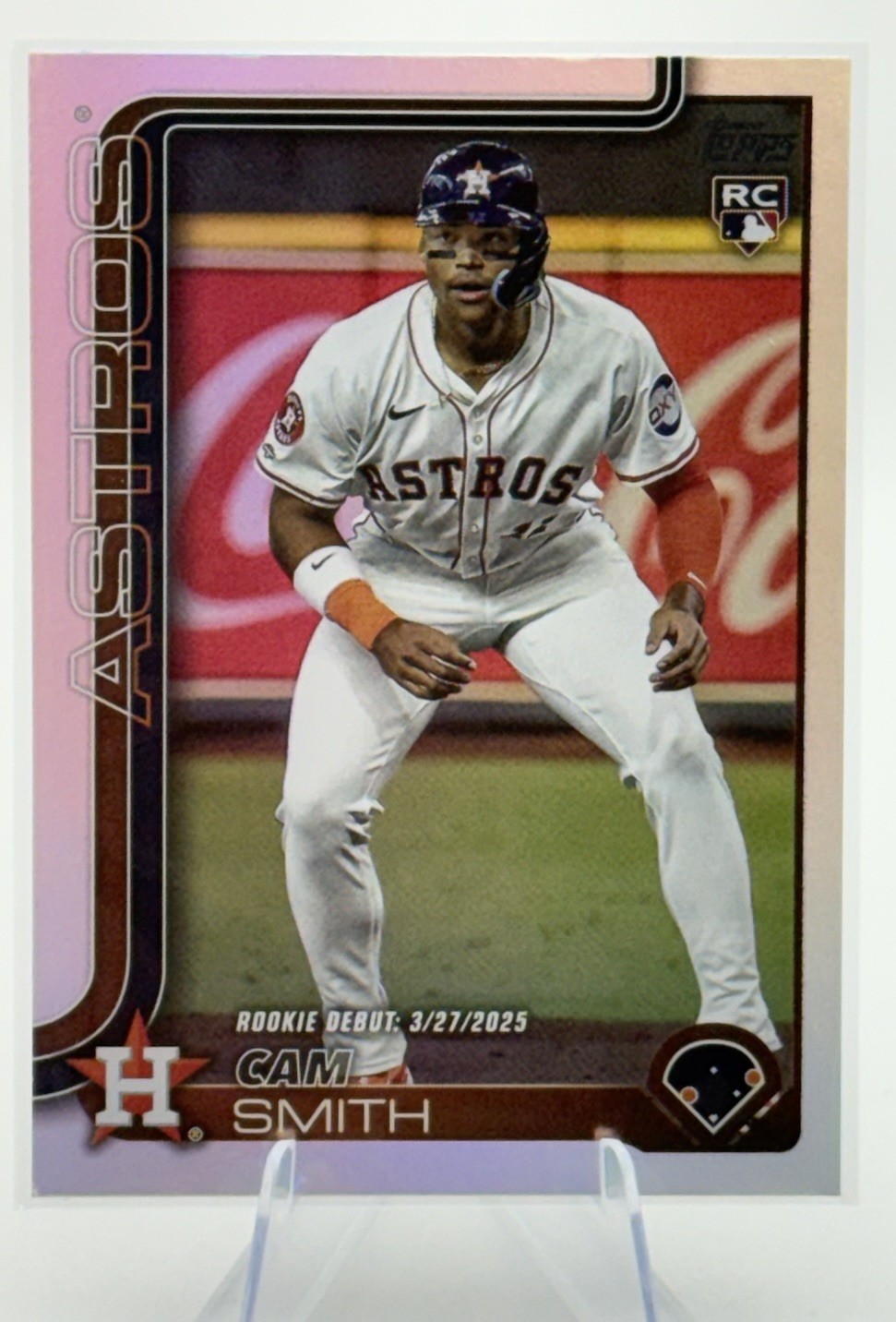 Cam Smith Rainbow Foil Debut Rookie RC 2025 Topps Update Series Card US45 Astros