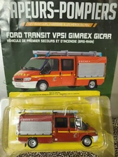 FORD TRANSIT VPSI GIMAEX GICAR, FIRST AID AND FIRE VEHICLE BAS-RHIN, Hachet 1:43