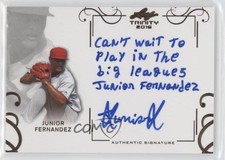 2016 Leaf Trinity Signatures Junior Fernandez #A-JF1 Auto nd3