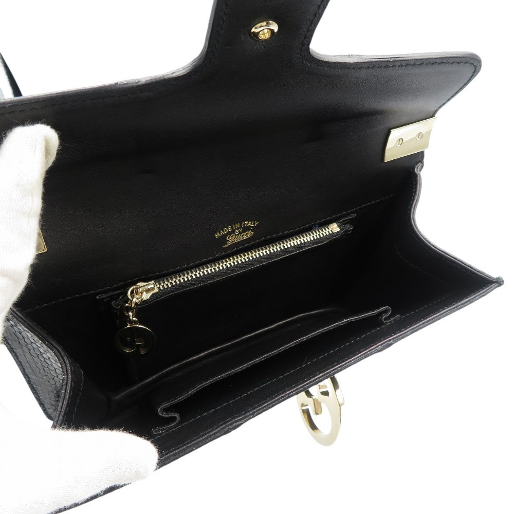 Gucci 283065 Python Python Black Chain Shoulder B… - image 5
