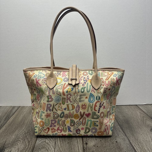 Dooney & Bourke Multi Ruby Tote Bag Crayon Style 12” X 6” X 10” - Picture 1 of 7